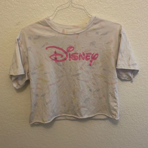 Disney tie dye cropped t-shirt
